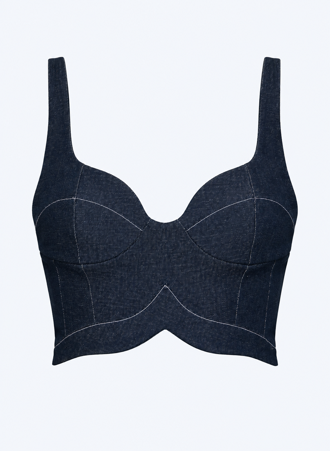 Siren Bustier in Dark Denim