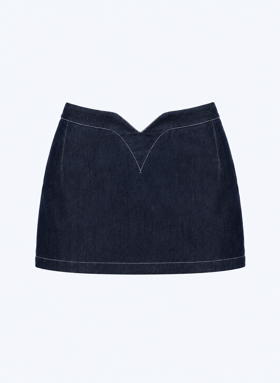 Siren Mini Skirt in Dark Denim